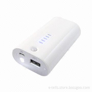 4,400mAh Battery Power Bank with LED Torch, 5V/800mA Input